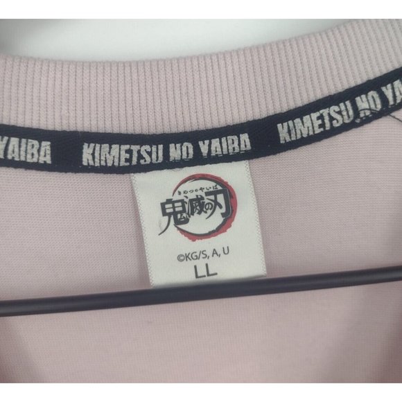 RARE Demon Slayer Kimetsu No Yaiba Nezuko Kamado Manga Anime Pink T-Shirt Mens L - Picture 4 of 8